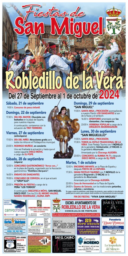 Fiestas de San Miguel 2024 Robledillo de la Vera